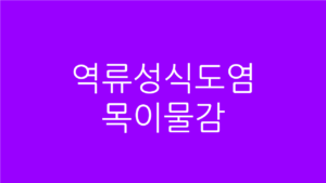 역류성식도염 목이물감
