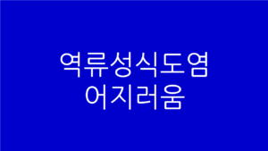 역류성식도염 어지러움