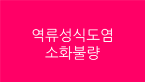 역류성식도염 소화불량