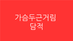 가슴두근거림 담적
