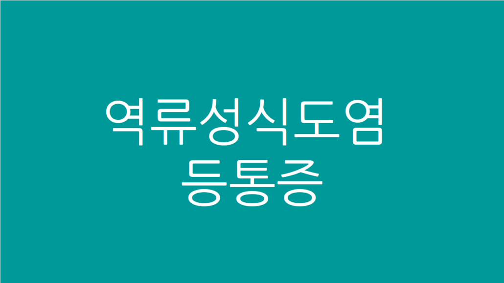 역류성식도염 등통증