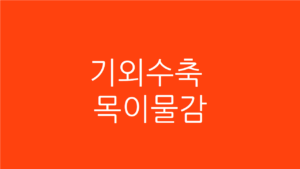 기외수축 목이물감
