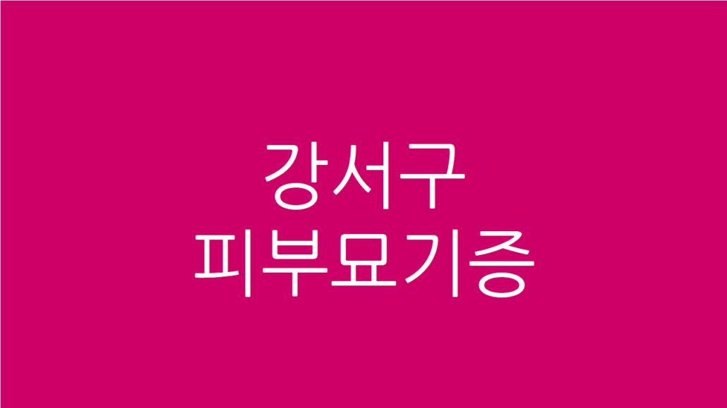강서구 피부묘기증