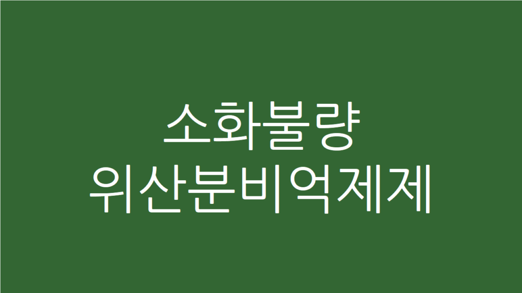 소화불량 위산분비억제제