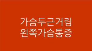 가슴두근거림 왼쪽가슴통증