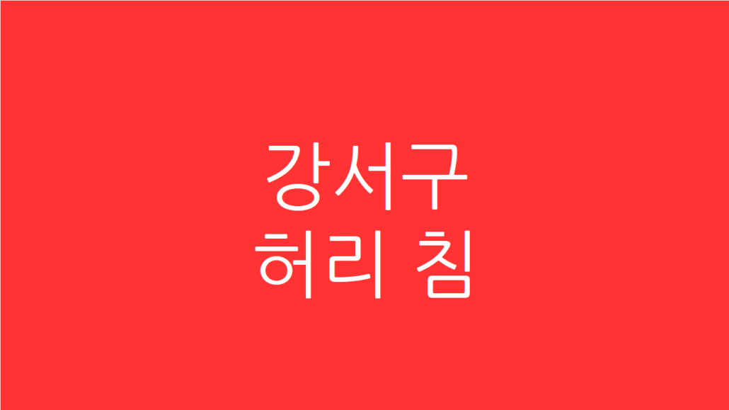 강서구 허리침