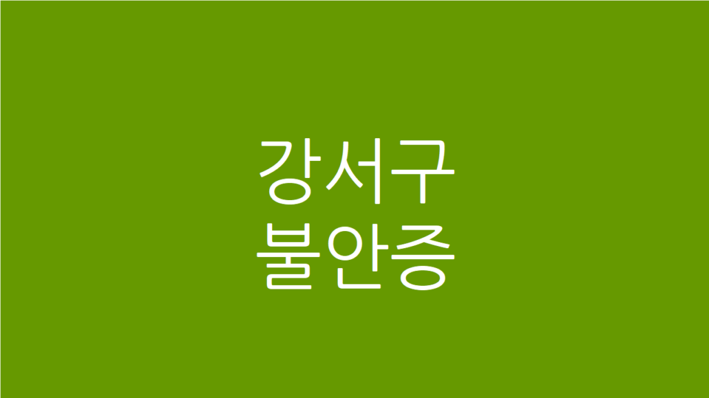 강서구 불안증