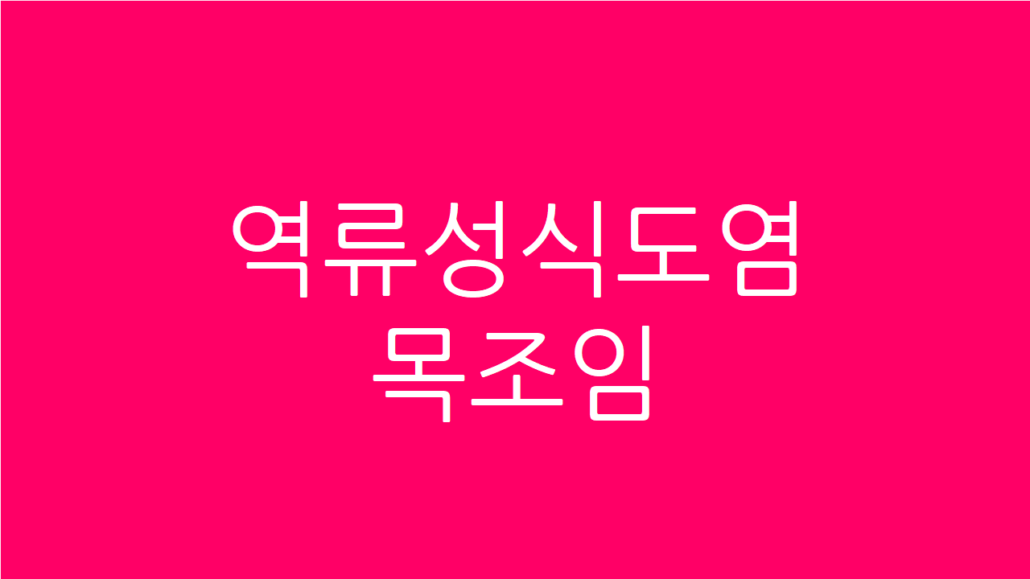 역류성식도염 목조임
