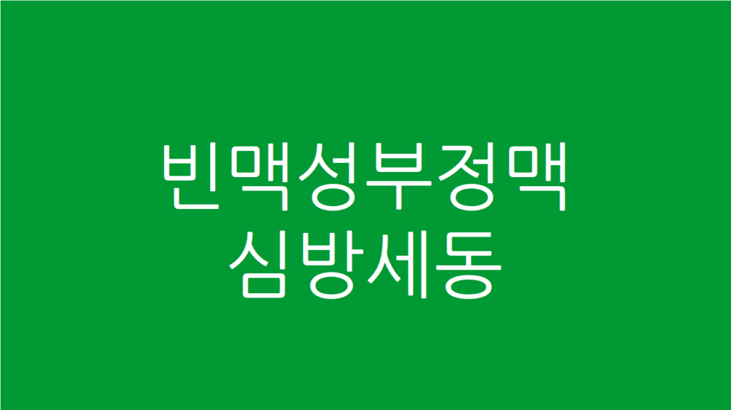 빈맥성 부정맥 심방세동