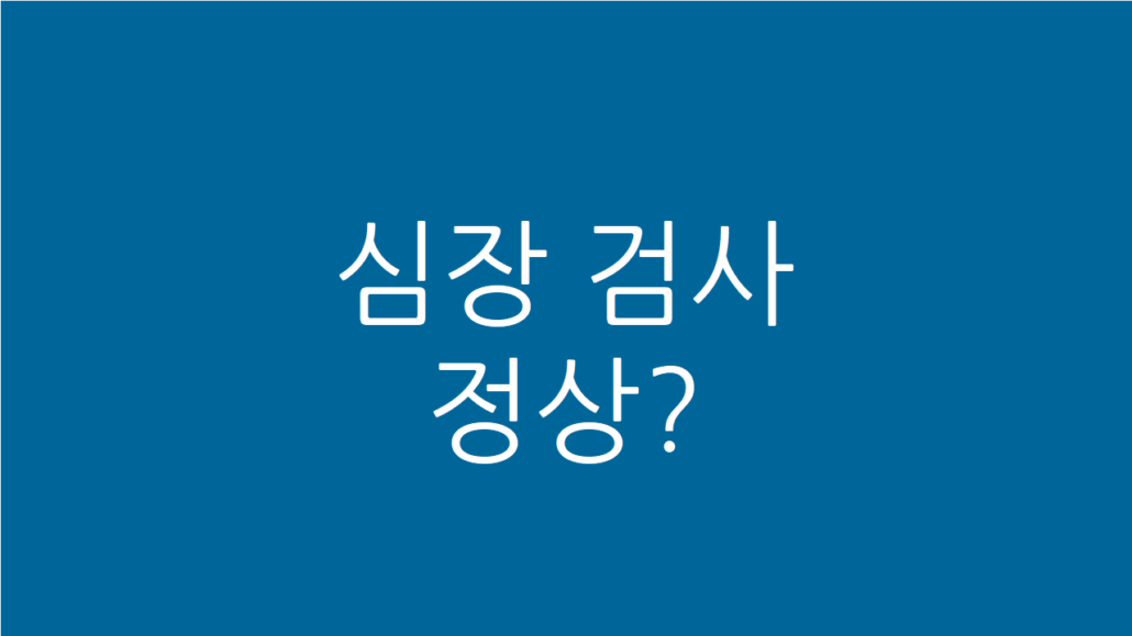 심장 검사